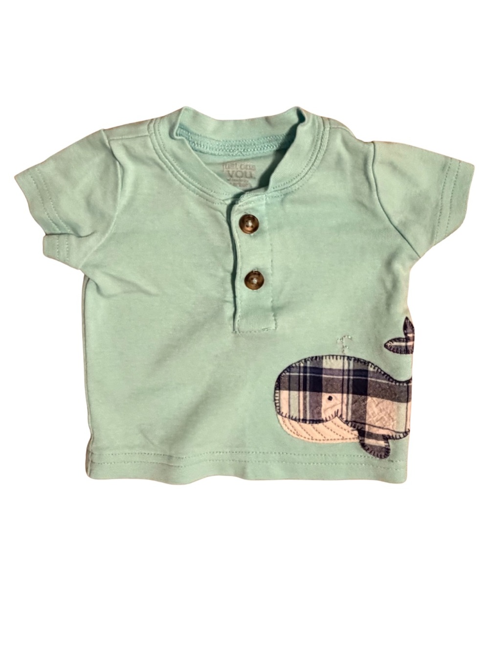 Carter's Mint Green Whale Henley Tee